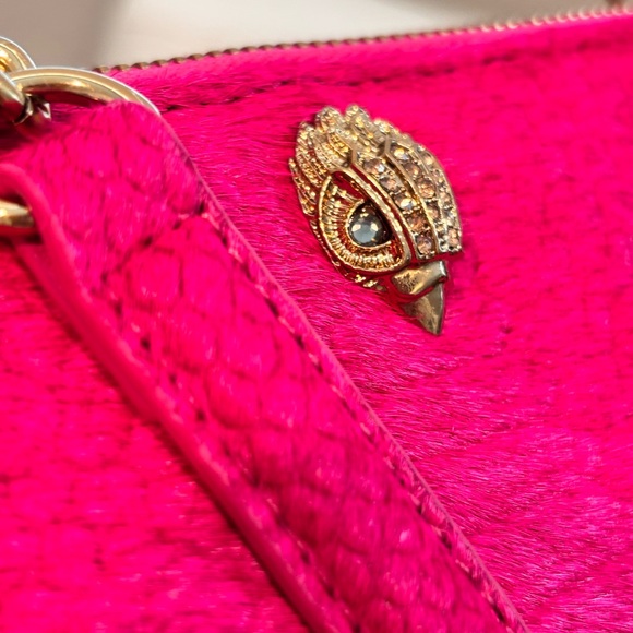 Kurt Geiger Fuchsia Calfhair & Leather Puffy 2 Way Crossbody Bag NWT W/ Dustbag - Picture 8 of 16